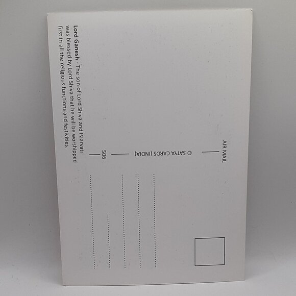 One Free With Tapestry OR Book Ganesh Hindu Satya Card Postcard Photo Frame Art - Picture 4 of 6